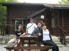 The lovely cabin at Deokusan Recreation Forest