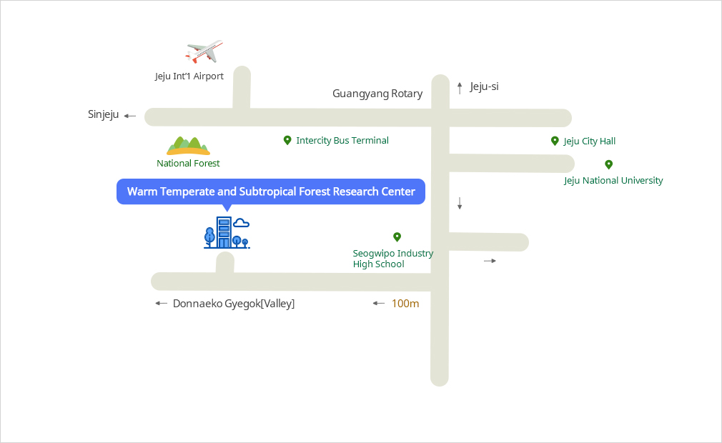 Warm Temperate and Subtropical Forest Research Center map